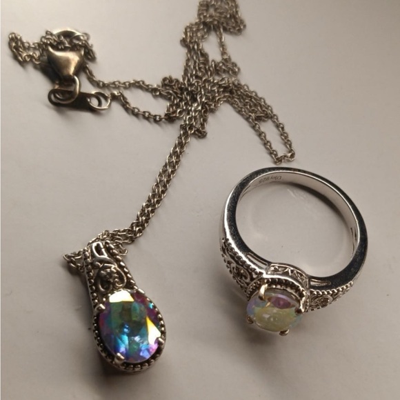 Mercury Mystic Topaz Platinum Matching Set - Picture 1 of 9